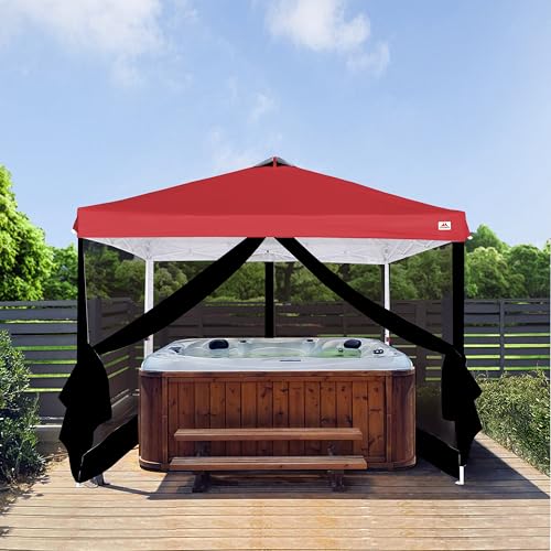 SCOCANOPY Replacement Mesh sidewall for Most 12x12 Canopy Or Gazebo,Tent,(Black Net) - color: Black Net, size: 12X12