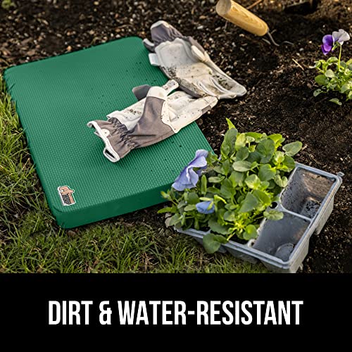 GORILLA GRIP® Extra Thick Patent Pending Supportive Foam Kneeling Pad, Large Cushion Knee Pads for Gardening, Baby Bath Time, Dirt and Water Resistant, Workout and Garden Supplies, 17.5x11, Green - color: Grass