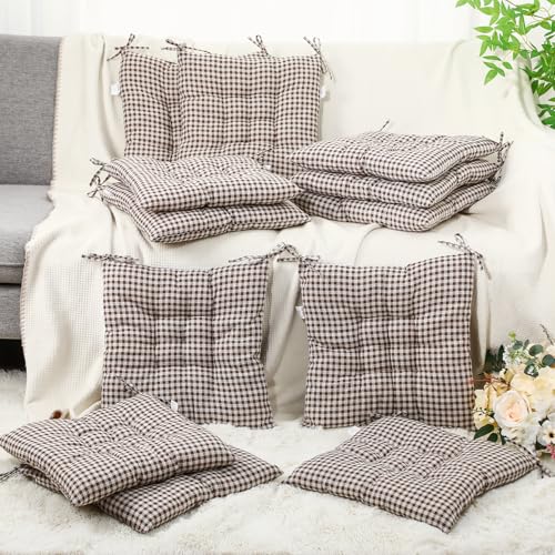 Geetery 12 Pcs Floor Pillows Bulk Seating Cushions for Floor Chair 15.7'' Large Meditation Cushion for Yoga Living Room Tatami Bedroom Balcony Office (Plaid Color,Square) - color: Plaid Color, size: Square