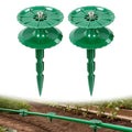 2 Pack 10 Inch Garden Hose Guide Stakes, Upgraded Reinforced Disc, Rotatable Double-Disk Sun Protection Heavy-Duty Plastic Stake, Hose Guard for Yard, Lawn & Flower Bed Landscaping (Green 2Pcs) - color: Green 2Pcs
