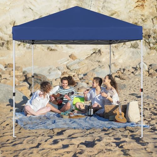 Northroad 8X8 FT Pop Up Canopy, Outdoor Instant Canopy Tent w/Carrying Bag, Portable Gazebo Shelter for Wedding Party,Commercial Event,Patio,Garden,Beach -Dark Blue - color: Dark Blue, size: 8x8
