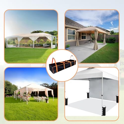 Large Tent Storage Bag 63X17.5X11.5in with Handles - 10*10ft.10*20ft , Pop Up Canopy Frame Replacement Parts,Workable for Party Tent Bag ,Heavy-Duty Water Resistant Oxford Fabric (orange, 63 inch) - size: 63X17.5X11.5inch