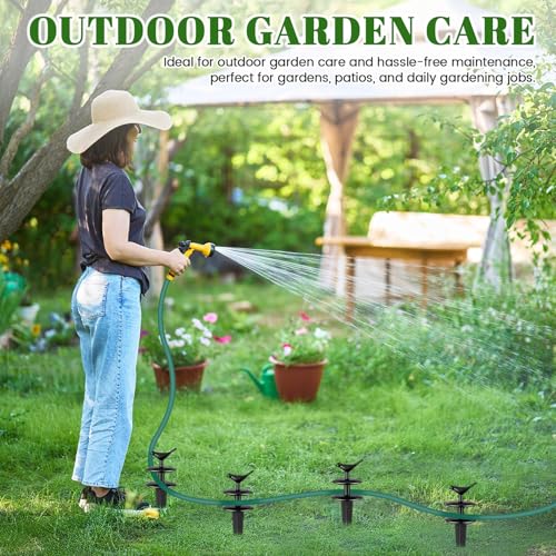 Zonon 6 Packs 12 Inch Garden Hose Guide Stake Heavy Duty Cast Iron Hose Guides Spike Decorative Garden Stakes Protector for Lawn Yard - Keeping Hoses Away from Flower Beds(Cute Style) - style: Cute Style