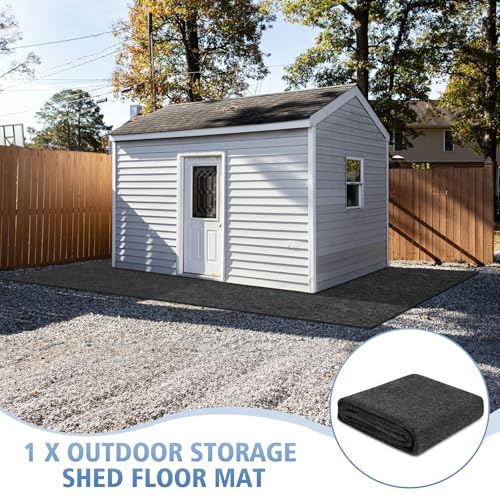 All-Weather Shed Floor Mat - for Outdoor Storage Shed and Shed with Floor, 2.5mm Thick Waterproof Design, Non-Slip, Long-Lasting Protection (8.2 * 10.2ft) - size: 8.2*10.2ft