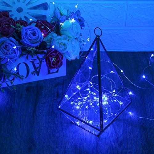 XINKAITE Waterproof LED Fairy String Lights - Starry DIY Decoration for Indoor & Outdoor Parties, Christmas, Holidays (10FT/3Meters, Blue) - color: Blue, size: 10ft