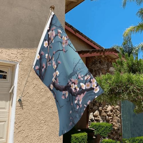 Cherry Blossom Flag 2 X 3 Ft Double Sided Vertical Garden Flag Seasonal Holiday Banner With Brass Grommets Photo Backdrop Yard Flag For Outdoor Indoor Home Decor - color: Cherry Blossom