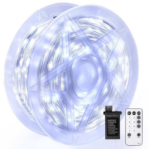 OGORI 200FT 800LED Fairy Lights Outdoor, Cool White Fairy String Lights 8 Modes Remote & Timer, IP67 Waterproof Fairy Tree Lights for Bedroom, Wedding, DIY, Centerpiece, Christmas Decorations - color: Cool White, size: 200FT 800LED