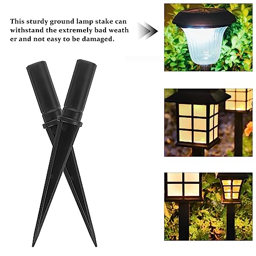 Uonlytech Garden Lamp Stake Accessory 10Pcs Solar Light Replacement Stakes Plastic Ground Spikes for Outdoor Solar Lights Durable Waterproof 4.33In - size: 11X1.2CM