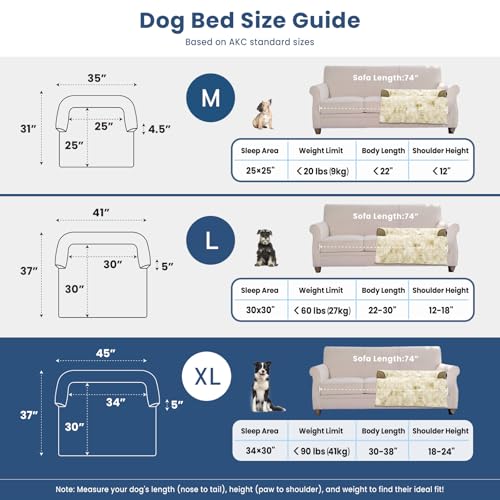 Calming Extra Large Dog Couch Bed, 45 x 37 inch Waterproof Removable Pet Mat Couch Cover for Furniture Protector, Non-Slip Fluffy Pelsbarn Dog Bed for Couch, Sofa, Car - Tie-Dye Khaki - color: Tie-Dry Khaki, size: X-Large