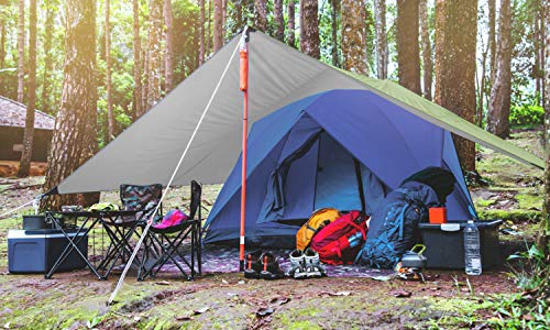 Unigear Hammock Rain Fly Waterproof Tent Tarp, 9.8x9.8ft, UV Protection and PU 3000mm Waterproof, Lightweight for Camping, Backpacking and Outdoor Adventure - color: Green, size: 300x300cm