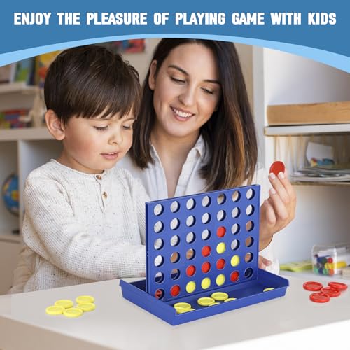 Pedolini 4 in a Row Connect Game Travel Board Game (Medium) 9.4 inch x 6.8 inch - size: Medium