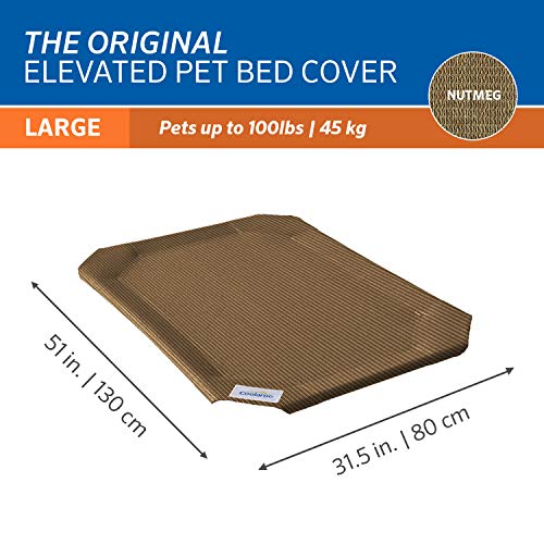 Coolaroo Original Pet Bed Replacement Cover - Nutmeg - Large (43.5" x 31.5") (Pack of 3) - color: Nutmeg, size: Large (Pack of 3), style: Large