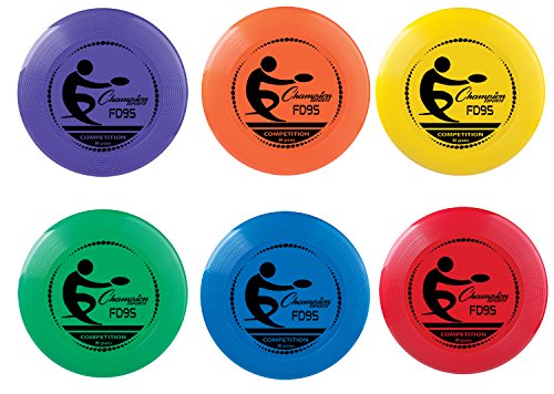 Champion Sports Competition Plastic Discs, Assorted Color - color: Assorted (Single Disc), size: 9 Inch Diameter (95 Grams)
