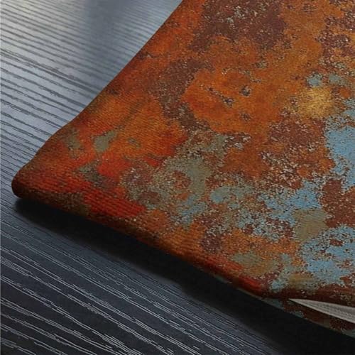 Smooffly Throw Pillow Covers Cases Decorative 12"x20" Inch Brown Rust Colorful Metal Rusty Steel Iron Structure Two Sides Print Pillowcase Case Waist Lumbar Cotton Linen Cushion Cover - color: Swn24