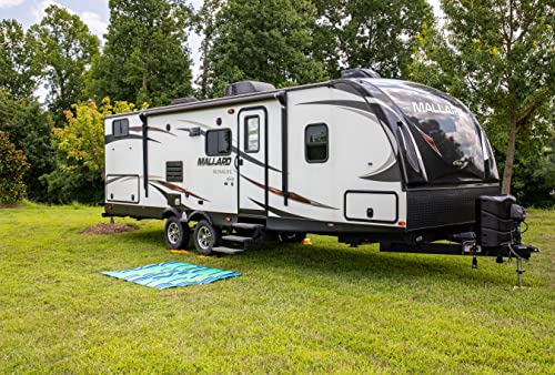 Camco Handy Mat with Strap - Perfect for Picnics, Beaches, RV and Outings - Green/Turquoise - 60" x 78" (42806) - color: Green/Turquoise, size: 5' x 6'6" (Rectangular)