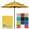 EliteShade USA 10-Year-Non-Fading 11ft 3-Tier Market Patio Umbrella, Commercial Grade Outdoor Table Umbrella with Cylinder Push-Up, Windproof & UPF 50+ UV Protection, Heavy Duty Ventilation for Garden, Deck, Pool, Backyard, Beach & Bistro, Sunflower Yello
