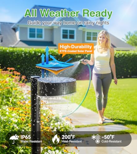 ELECLINK Solar Pathway Lights Outdoor, 12 Pack Waterproof Path Light with Bigger LED Lens, Brighter Up to 12 Hrs Outdoor Solar Light for Walkway Driveway Yard Garden Patio Garden