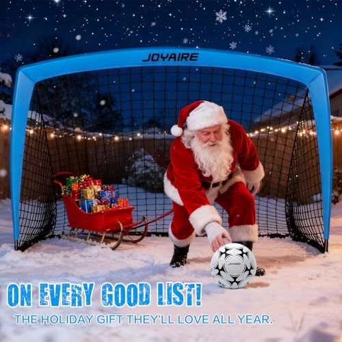 Pro-Grade Kids Backyard Soccer Goal, Tear-Resistant 5-Layer Polyester Soccer Net & 10mm Poles for Maximum Durability, 4x3ft/6x4ft/7x5ft, Pop Up Portable Soccer Training Equipment Set with Size 4 Ball - size: 4 ft x 3ft, style: Blue