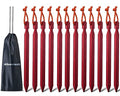 12 Pack Tent Stakes, 7075 Ground Metal Camping Aluminum Tent Pegs, Lightweight Tent Stakes Heavy Duty Spikes Camping Accessories - color: Red