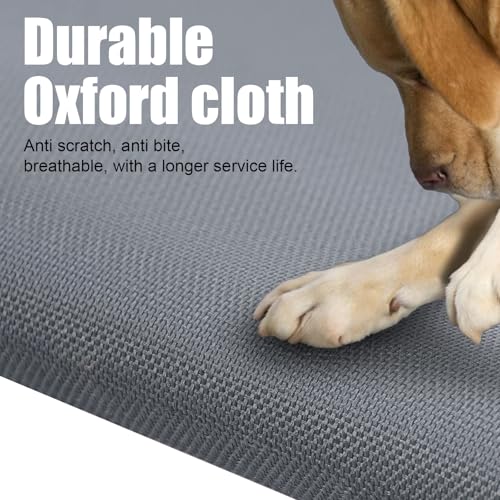 48'' Outdoor Elevated Dog Bed with Canopy, Raised Dogs Bed with Six Support Feet, Breathable Cooling Dog Cot Beds Medium Large Size Dogs, Outdoor Pet Hammock Beds, Pet Beds with 4 Ice Pack(X-Large) - size: X-large-48.0"l X 35.8"w X 9.05"th