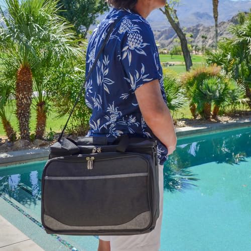 Picnic at Ascot Original Insulated Picnic Cooler with Service for 4 -Designed & Assembled in The USA