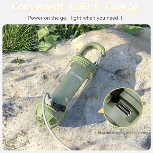 Ultra Bright Camping Lantern, 1200mAh Camping Lights with 3 Colors & 4 Brightness, SOS, Max 1500LM, Waterproof Rechargeable Flashlight Lantern for Power