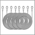 Wire Rope, 48 Ft (12ft x 4) Vinyl Coated Stainless Steel Wire Cable Ropes Hardware Kits for Outdoor Shade Sail Installation, Clothes Line, Picture Hanging Wire,Hanging Lights - size: 4 Pcs Cables Only