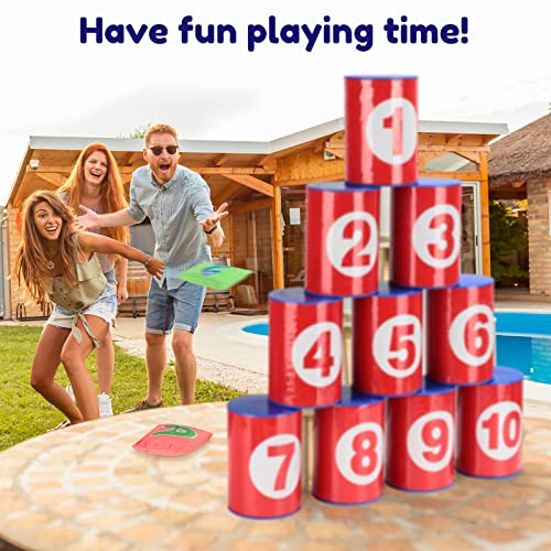 Hungdao 3 Sets Carnival Games Combo Set, Dart Board with Balls Plastic Cones Ring Bean Bags Toss Game for Boys Girls Adults Family Birthday Yard Indoor Outdoor - style: Classic Style