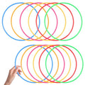Kisangel 12 Pcs Plastic Tossing Rings Obstacle Course Ring Set Tossing Rings Carnival for Party Birthday Outdoor Games and Agility Practice