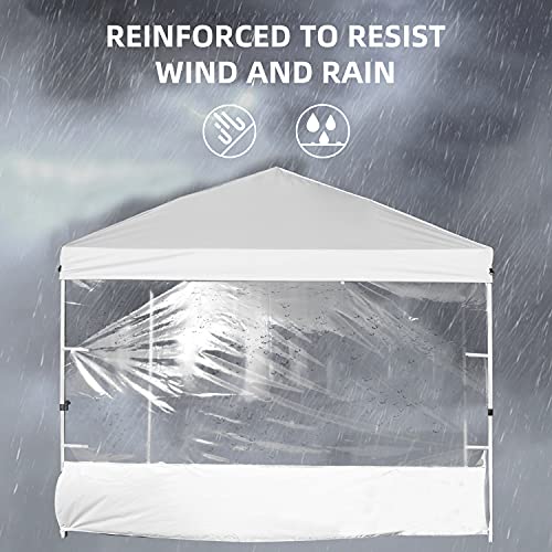 Clear Sidewall Splicing Transparent Canopy Sunwall for 10x10 Pop Up Canopy (Navy-Upgrade) - color: Navy - Spliceable