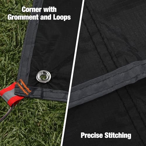 REDCAMP Waterproof Camping Tent Tarp - 36"x83", 4 in 1 Multifunctional Tent Footprint for Camping, Hiking and Survival Gear, Lightweight and Compact - size: 87''x55”, style: 2person