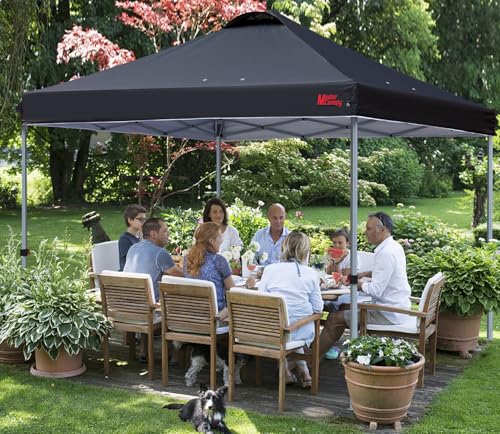 MASTERCANOPY Durable Pop-up Canopy Tent with Roller Bag (8x8, Black) - color: Black, size: 8x8