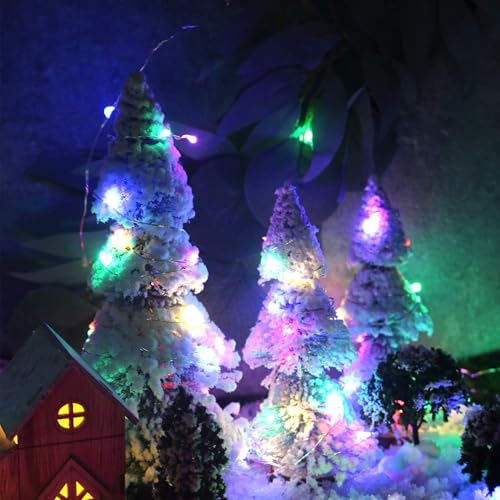 6 Pack Fairy Lights Battery Operated with Timer 2PCS Remote 6.5ft 20LED Multicolor Twinkle Lights Waterproof Silver Wire Fireflies Lights DIY Mason Jar Wedding Party Christmas Centerpiece Table Deco - color: Multicolor, size: 6.5ft