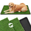 LOOBANI Dog Grass Pad with Tray Large - Dog Litter Box Indoor Potty for Apartment and Patio Training with 2 Pack Grass Pee Pads for Replacement(Tray Potty 45 * 29inch) - size: Tray Potty 45*29inch