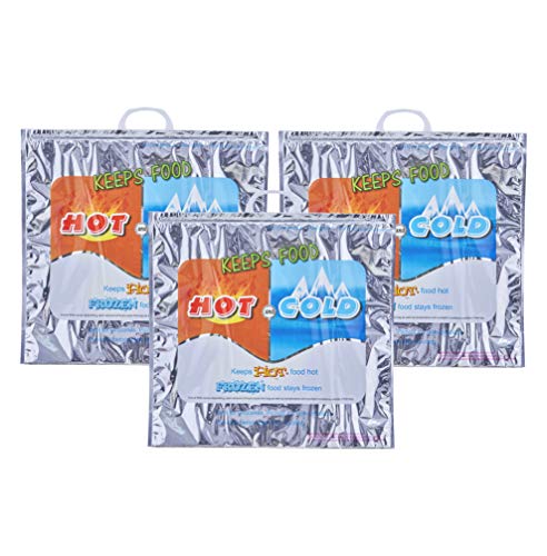 Superio Hot & Cold Insulated Bags for Food Delivery & Grocery Shopping - Reinforced Thermal Lunch Bag (3, 20"x19") - color: 3 Pack, size: X Large (Grocery Size)