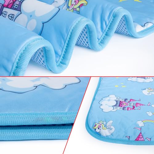 NACOCO Summer Pet Cooling Mat - Cat Dog Cushion Pad Sleeping Cool Castle Comfortable Soft for Pets Kids and Adults (Blue Castle, S) - color: Blue Castle, size: S: 15.5'' x 19.5''