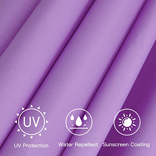 Sunnyglade 7.5ft Patio Umbrella Replacement Canopy Market Umbrella Top Outdoor Umbrella Canopy with 6 Ribs - color: Purple