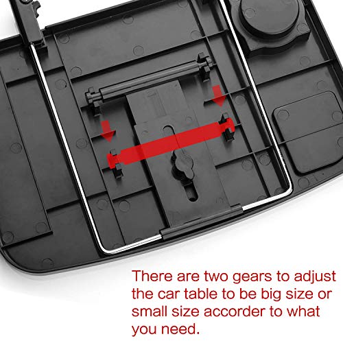 Foldable Car Seat Back Portable Tray for Food Dining Drink and Laptop, Hanging Car Steering Wheel Tray (Black) - size: Standard - Single