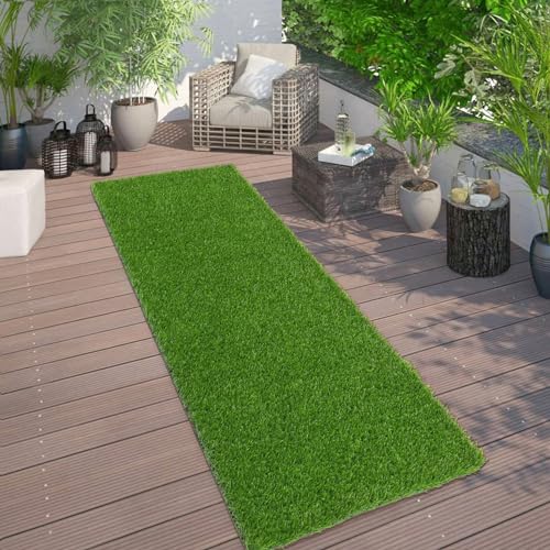 Bsmathom Artificial Grass Rug - 2x8Ft Indoor/Outdoor Dog Grass Mat, Fake Grass Turf Runner for Balcony, Garden, Lawn, Landscape - size: 2x8 Feet