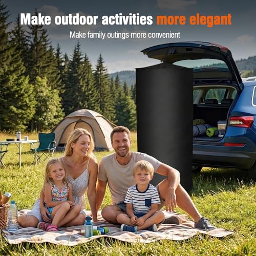 2026 Upgraded Portable Changing Room Tent - Instant Pop Up Privacy Pod with Upgraded Strong Suction Cups for SUV Liftgate, Heavy Duty 300D Fabric for Camping, Shower, Beach and Toilet Stall