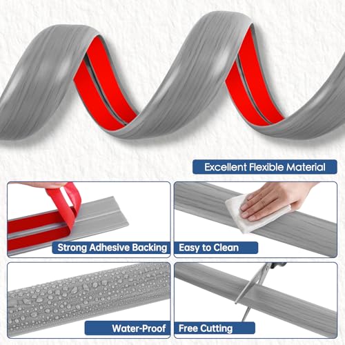 Floor Cord Cover for Wires on Floor Self Adhesive Cord Hider Floor Cable Management Wire Covers for Cords Protector Prevent Cable Trips Cord Cavity W 0.32" x H 0.32", Gray Wood, 3.3Ft - color: Gray Wood, size: 0.78 In x 3.3 Ft