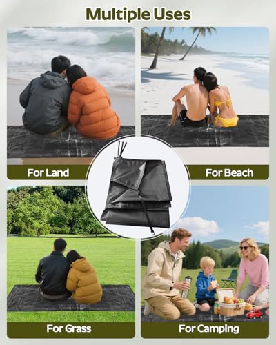 Premium Tent Footprint, PU3000, Oxford Ripstop Fabric, Durable,Tarp Ground Sheet for 2 Person Backpacking Tent Floor Protector for Hiking, Camping, Beach and Picnic (Rectangle(90.6" L x 59" W)