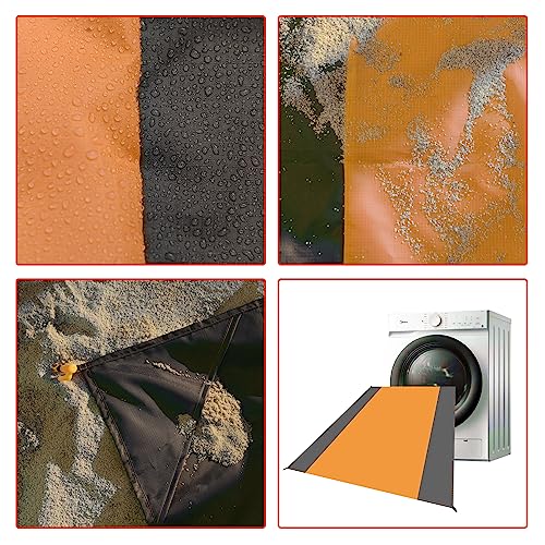 Waterproof Camping Tarp Lightweight Multifunctional Tent Footprint for Camping, Hiking Backpacking, Compact Tent Tarp Ground Sheet Mat for Ground or Under Tent（78.7" x 82.7" | Orange） - color: 78.7" X 82.7" | Orange