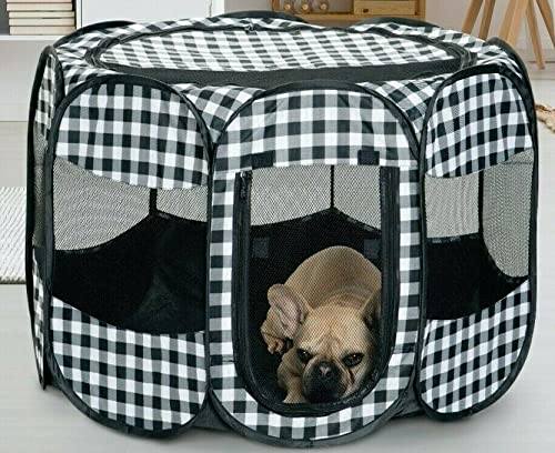 Portable Pet Playpen, Dog Playpen Foldable Pet Exercise Pen Tents Dog Kennel House Playground for Puppy Dog Yorkie Cat Bunny Indoor Outdoor Travel Camping Use - size: Large