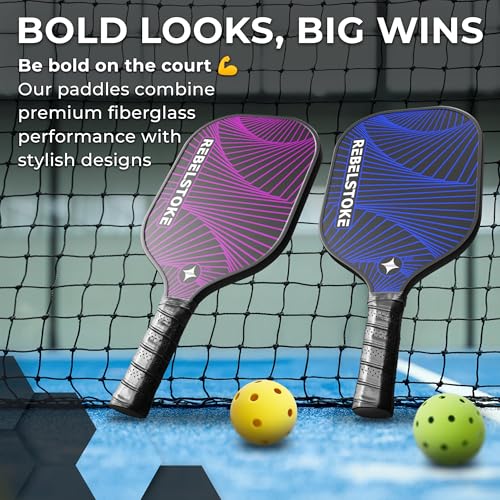Complete Pickleball Set of 4 with Bag, Pickle Ball Paddle Set of 4, Designed in The USA, Pickleball Racket for Adults Comfort Grip, Indoor Outdoor Pickle Ball Kit, Pickleball Paddles 4 Pack - style: Abstract Lines