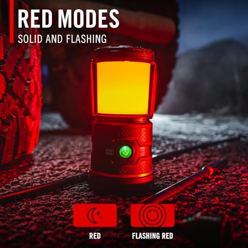 COAST EAL35R 1000 Lumen Voice-Controlled LED Emergency & Camping Area Lantern with Warm, Cool White, Day, Red & Red Flashing Mode, Power Bank Functionality - Desert - color: Flat Dark Earth