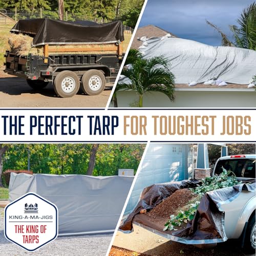 (2 Pack) 10x12 Heavy Duty Tarp, 10 Mil Thick, Waterproof, Tear & Fade Resistant, High Durability, UV Treated, Grommets Every 18 Inches. (Silver/Brown - Reversible) (10' x 12 Feet - 2 Pack) - size: 10x12 - 2 Pack
