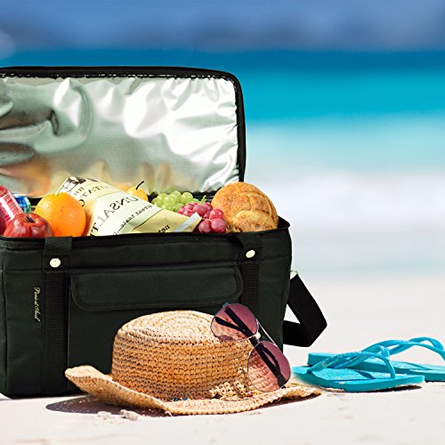 Army Licensed Black Knights 42 Can Capacity Semi Rigid Collapsible Leakproof Cooler- Designed & Quality Approved in The USA