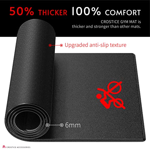 Bike Trainer Mat Compatible with Peloton Bike, for Treadmill & Row, THK 6mm, Under Mat Protect Hardwood Floor Carpet, Trainer Accessory for Indoor Stationary Exercise Bicycle - size: 36x72", style: Logo Style
