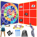 Giant Tic Tac Toe Strap Game Outdoor, Portable Tic Tac Toe Bean Bag Toss with 10pcs Bean Bag, Large Outdoor Lawn Yard Backyard Carnival Field Day, Jumbo Yard Games for Family - style: General